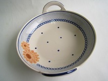 ドイツの手作り陶器 取っ手付き皿 ブレッドトレー _画像7