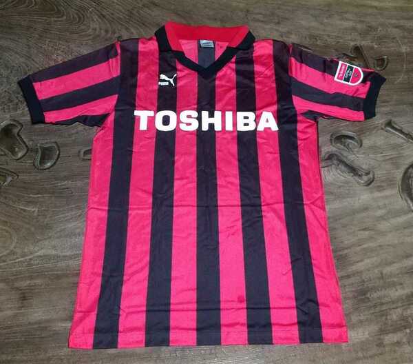 [値下げ交渉] 1991-1994年 東芝サッカー部 選手用 PUMA 日本製 検)JSL JFL 北海道 コンサドーレ札幌 TOSHIBA CONSADOLE MATCH ISSUE SHIRT