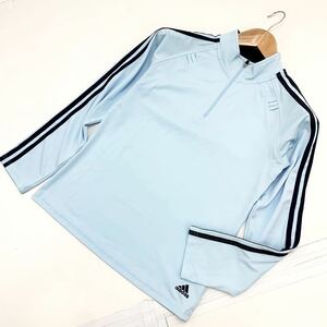 # Adidas adidas half Zip jersey jersey lady's L size light blue blue group refreshing color scheme #G124