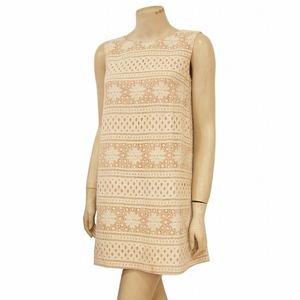 U beautiful * Jill Stuart *JILLSTUART* beige group * total race * possible .. no sleeve One-piece *M size (9*38 number )