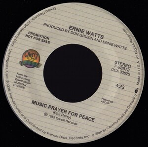 ダンクラ7inch・45★ERNIE WATTS (Featuring PHIL PERRY) / Music prayer for peace★Quest★