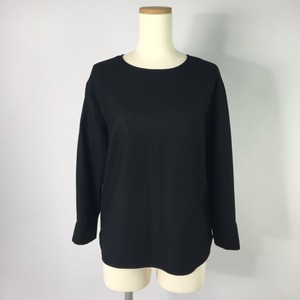 theory luxe theory ryuks pull over blouse SAXONY SOFT AISHA wool cut and sewn tops black 