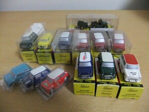 SCHUCO PICCOLO AUSTIN MINI COOPER together 14 pcs. set rare goods great number equipped Schuco piccolo 