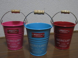 【気軽に楽しむ大人のインテリア】-MERCURY- 工具:デジタルグッズやステーショナリー入れに☆彡 マーキュリー 人気のミニバケツ3点セット♪