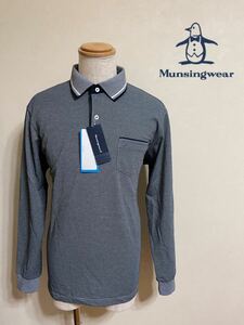 [ new goods ] Munsingwear golf Munsingwear wear Golf dry polo-shirt tops size 3L long sleeve navy Descente SG1338