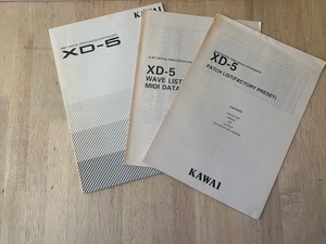 KAWAI　XD-5　取扱説明書