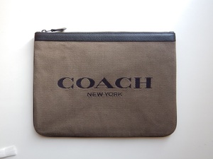 COACH　コーチ　ポーチ　クラッチバッグ　ファッション　お洒落　おしゃれ　ユニセックス　メンズ　レディース　シンプル　ロゴ　新品