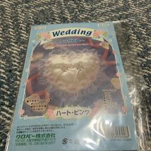 リングピロー ハート ピンク 花 フラワー クローバー株式会社 手作りキット ウェディング 結婚式 指輪 サテン_画像1