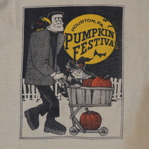 80s USA製 Pumpkin Festival Tシャツ M フランケンシュタイン パンプキン 魔女 ハロウィン フェス イベント イラスト ヴィンテージ