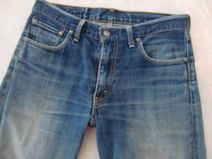 送料無料 Levi's 505 実寸W84cm L79cm （表記W31×L34）ヒゲ落ち VINTAGE OLD ダメージ加工 リーバイス デニム パンツ ジーンズ ジーパン