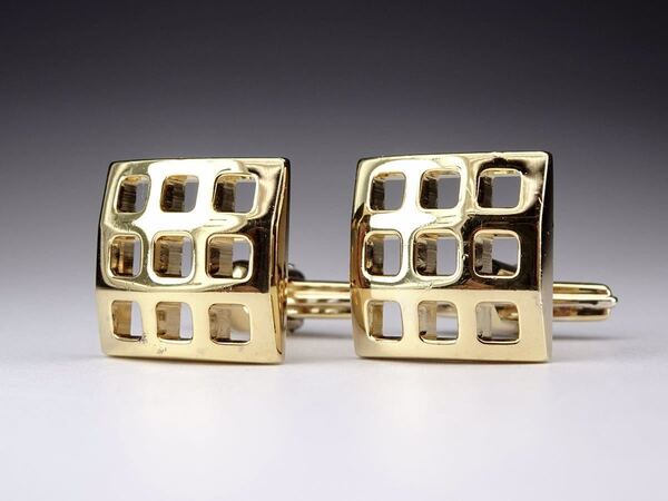 ダンヒル 925 メッシュゴールド カフス カフリンクス