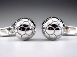  Dunhill soccer ball motif sterling silver cuffs cuff links 