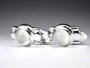  Dunhill white shell silver cuffs cuff links 