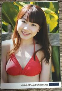 ● 石田亜佑美　アロハロ　ポストカードサイズ写真　赤水着　モーニング娘。ハロプロ　送料230円追跡有