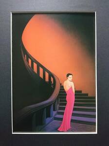 Art hand Auction Ichiro Tsuruta, Portrait of a beautiful woman, Four Seasons, fashion, Stairs, From the overseas edition of the rare art collection, rare, New frame/framed item, free shipping, Artwork, Painting, Portraits