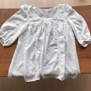 お値下げ♪【美品】JAYRO ブラウス 衿元レース 7部袖