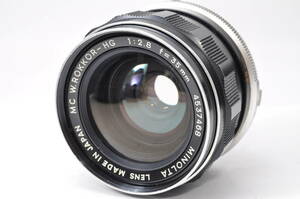 並品 ミノルタ MINOLTA MC W.ROKKOR-HG 35mm F2.8 【4537468】 ♯9989