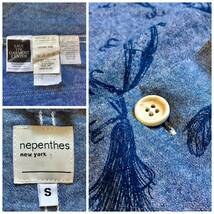 希少 NEPENTHES new york ネペンテス ニューヨーク SHIRT PARKA-CO CHAMBRAY ルアー柄フードシャンブレーシャツ Sサイズ USA アメリカ製_画像10