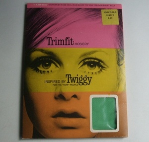 当時物 1967 ツイッギー HAMPTON Trimfit HOSIERY INSPIRED BY Twiggy ストッキング 靴下 未開封品 ヴィンテージ 60s