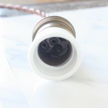 フランス 白磁ソケット吊下げランプ アンティーク ペンダント ライト 磁器 陶器 真鍮 工業系 照明_画像7