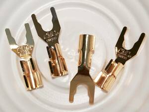 !!CMC original copper 24K gilding Y rug terminal ( banana plug correspondence ) ⑧!!