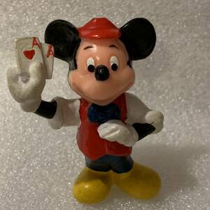 ビンテージ レトロ Disney ディズニー ミッキーマウス 手品師 マジシャン PVC ミニフィギュア