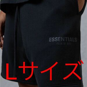 FOG Essentials エッセンシャルズハーフパンツ　リフレクティブ　裏起毛ハーフパンツ　ブラック Lサイズ