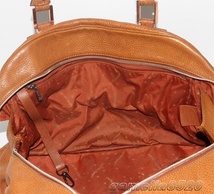 ロンシャン Longchamp ハンドバッグ Cosmos 茶色 ブラウン レザー 本革 チュニジア製 中古 美品_画像9