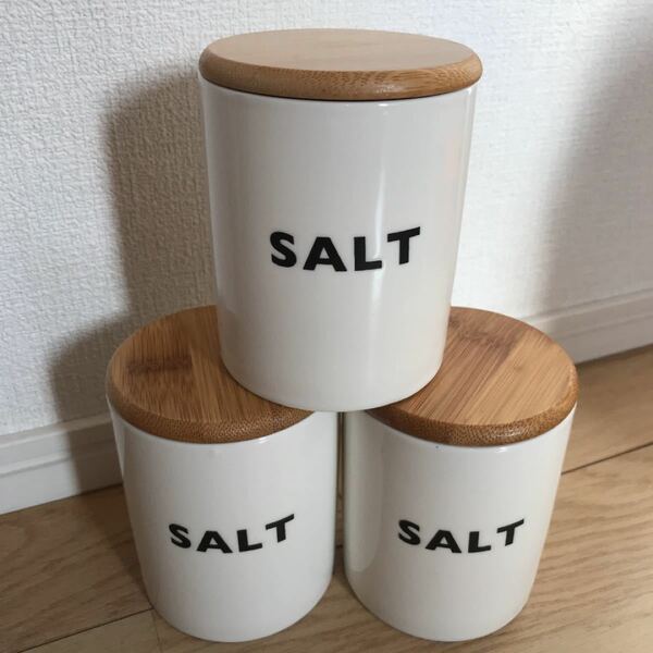 未使用　撥水加工　SALT キャラクター　ボトル　陶器製　保存容器　3個セット