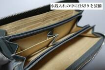 新品 決算特価！ セレブ専用　最高級　クロコダイル　ラウンド長財布 21-485　グレー　ＧＹ４_画像8