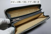 新品 決算特価！ セレブ専用　最高級　クロコダイル　ラウンド長財布 21-485　グレー　ＧＹ４_画像4