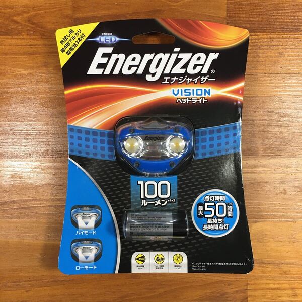 【送料無料／新品】LEDヘッドライト Energizer エナジャイザー 100ルーメン 50時間 2ライトモード 青 ブルー