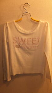 ★GF white label★Ladies knit sweater sizeL レディースセーター長袖サイズL バスト86-94 USED IN JAPAN