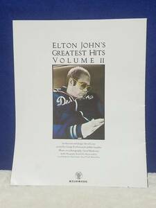 マニュアルのみの出品です　M3106　エルトンジョン　ELTON JOHN'S グレイテストヒッツ　Greatest Hits VOLUMEII 付属品の冊子のみです