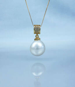 * south . White Butterfly pearl pendant top AV1sa light si- pearl white 13mmUP Teardrop AA Philippines pala one direct import 