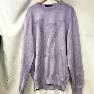 LOUIS VUITTON Louis * Vuitton LV Logo wool knitted wear sweater men's purple series qob.Y5I08