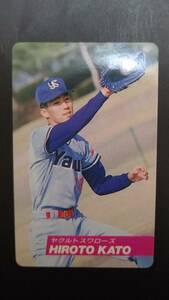  Calbee Professional Baseball card 92 year No.65 Kato . person Yakult 1992 year ⑤ ( for searching ) rare block Short block tent gram gold frame district version 