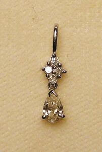 PE245:K18WG diamond pendant 