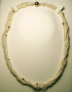 PL7:K14 fresh water pearl 5 ream necklace 