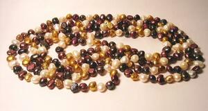 PL94: fresh water pearl long necklace 