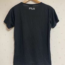 FILA フィラ 半袖 プラクティスシャツ 半袖シャツ Mサイズ ブラックカラー ポリエステル_画像3