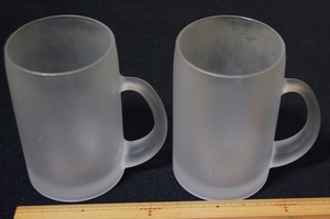 # pair set beer mug f Lost processing / beer jug abrasion glass sake cup and bottle 