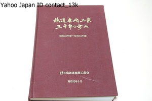 鉄道車両工業三十年の歩み・昭和23年度-昭和52年度/土光敏夫序文/日本鉄道車輌工業会/鉄道車両業界の全国唯一の事業者団体として存在し発展