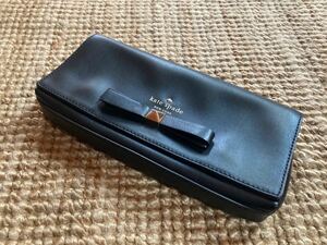 kate spade NEW YORK レザーリボンクラッチバッグ