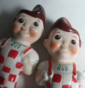 VINTAGE 1950s BOBS Bob zBIG BOY Big Boy соль & перец кукла украшение с дефектом товар Vintage America предприятие предмет 