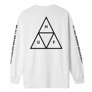 HUF Triple Triangle L/S T-Shirt White S Tシャツ