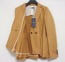 送料無料★新品★JIl SANDER NAVY★ジルサンダー ネイビー★ベルト付デザインジャケット★34★リネンコットン★イタリア製★オレンジ_画像4