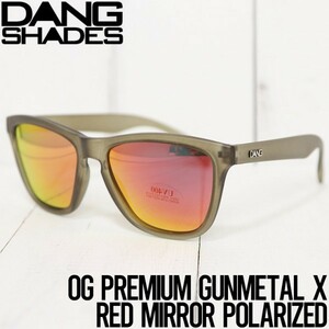 【送料無料】 DANG SHADES ダンシェイディーズ OG PREMIUM GUNMETAL X RED MIRROR POLARIZED 偏光サングラス