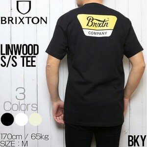 [クリックポスト対応] BRIXTON ブリクストン LINWOOD S/S TEE 半袖Tシャツ 16172　BLK　Sサイズ