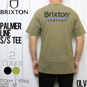 [クリックポスト対応] BRIXTON ブリクストン PALMER LINE S/S TEE 半袖Tシャツ 16423　OLV　Lサイズ
